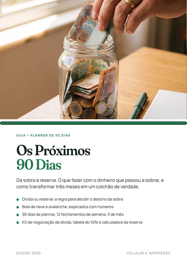 Capa do caderno Os Próximos 90 Dias